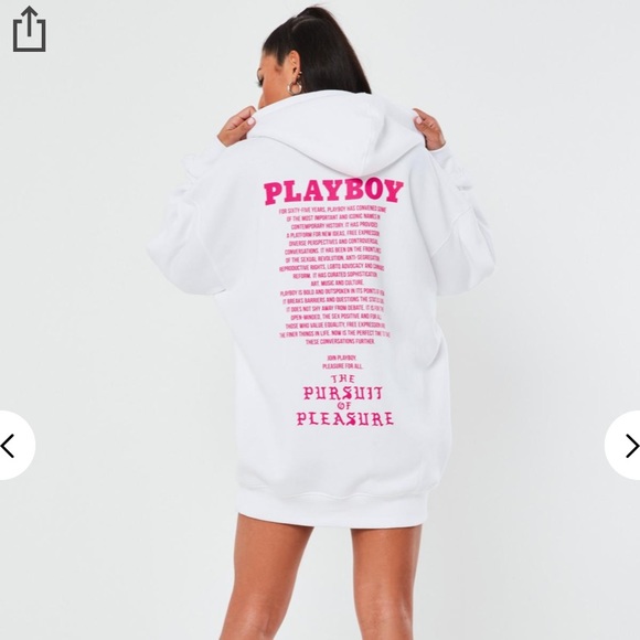Missguided Playboy Embroidered Hoodie 